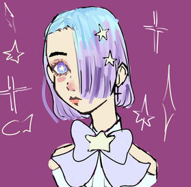 Sketch w/ flat colors Sketch w/ flat colors